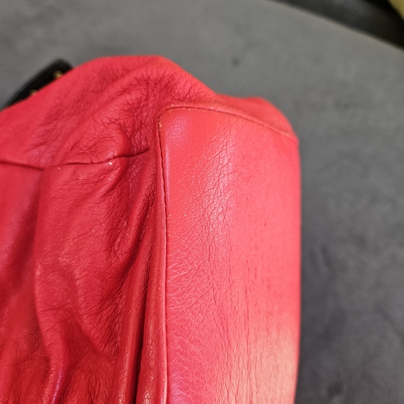 Italian Red Leather Handbag from Carla Mancini - Picture 8 of 9